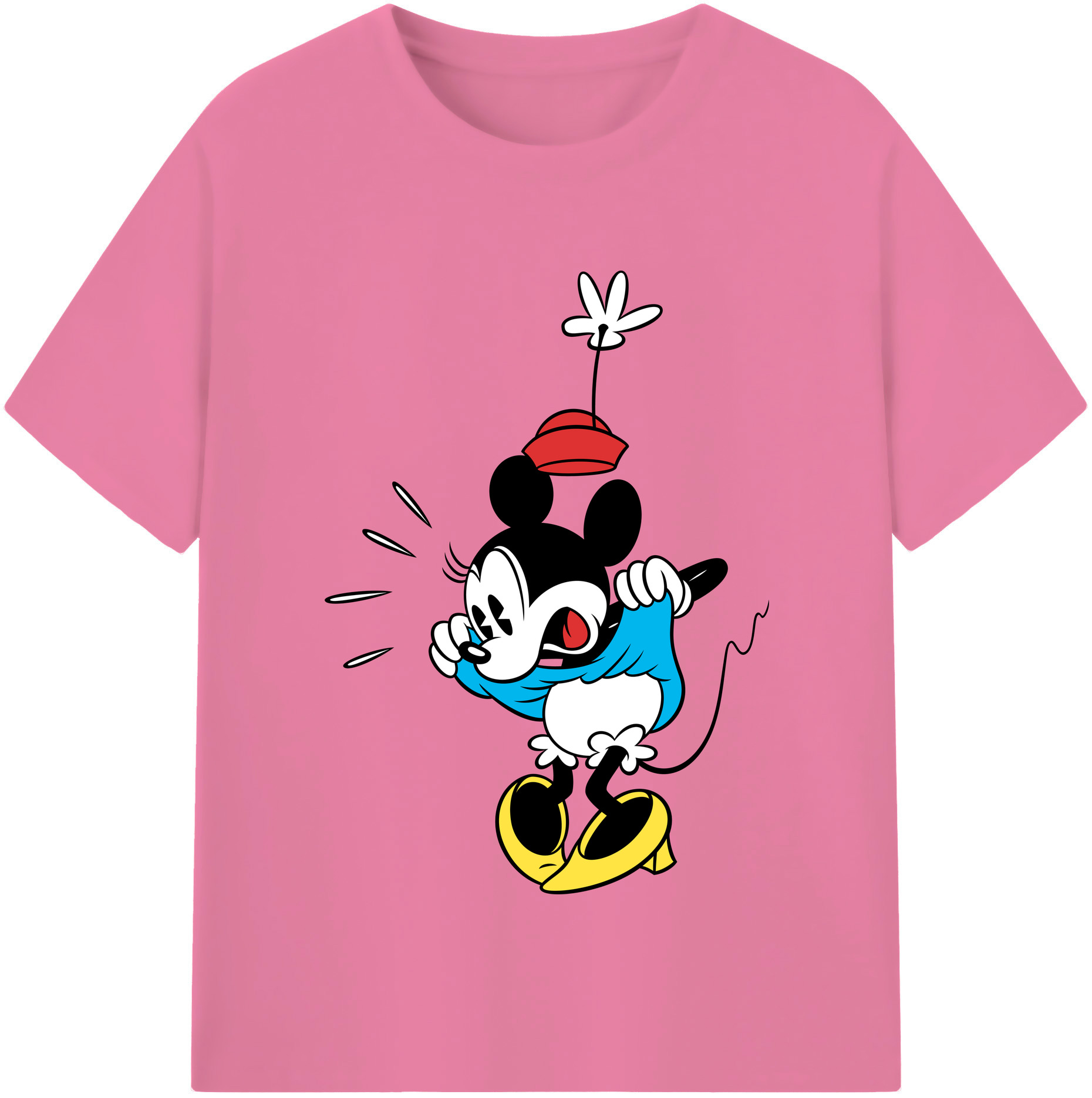 （画像用） ミッキーマウス Mickey Mouse 綿100％半袖Tシャツ（フロントプリント）